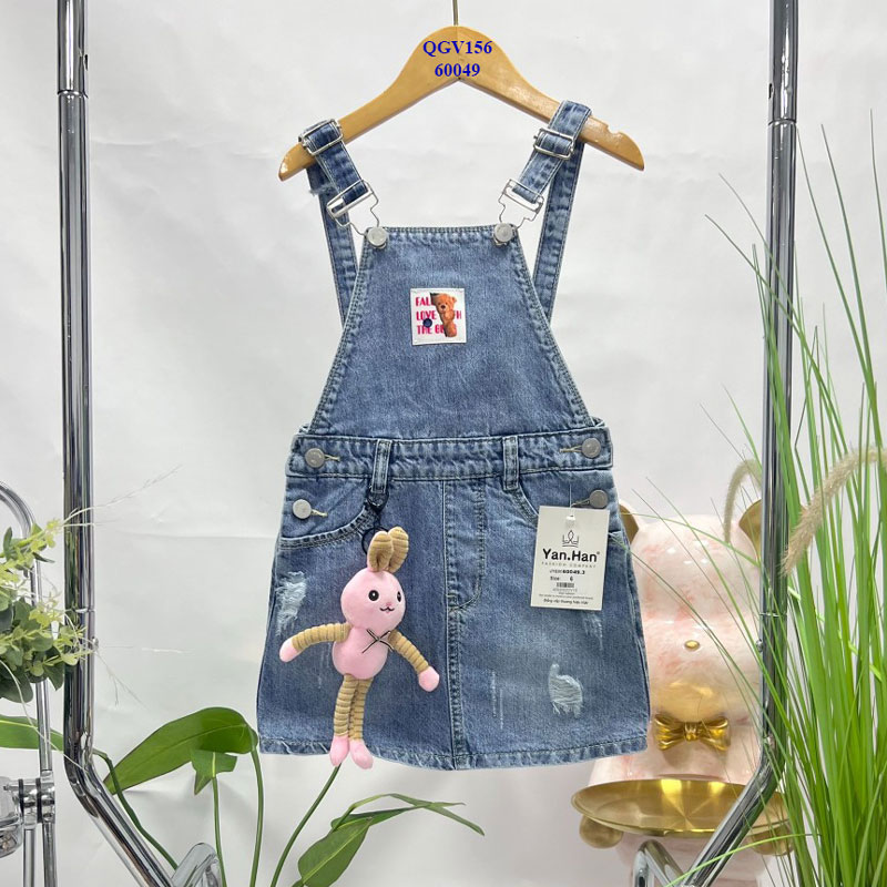 Đầm yếm jean bé gái 60049