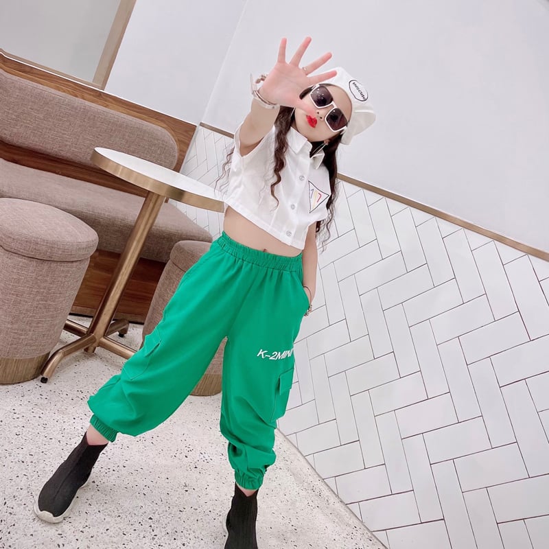 Bộ bé gái jogger sơ mi 197