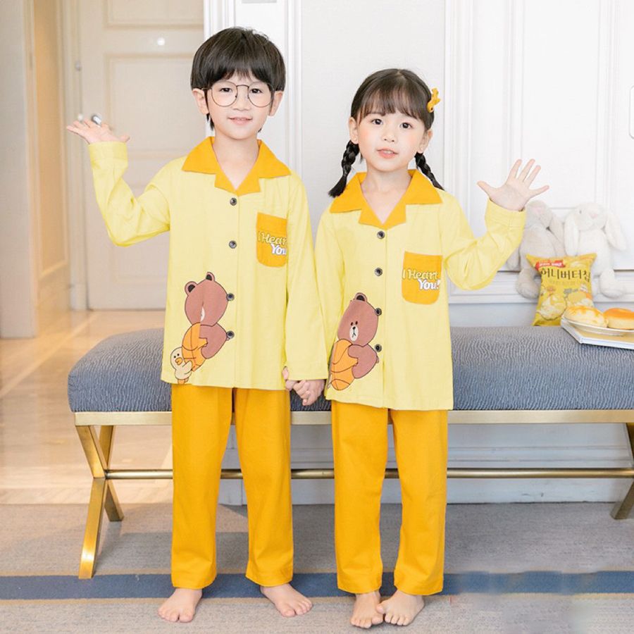 Bộ pijama hoạt hình gấu
