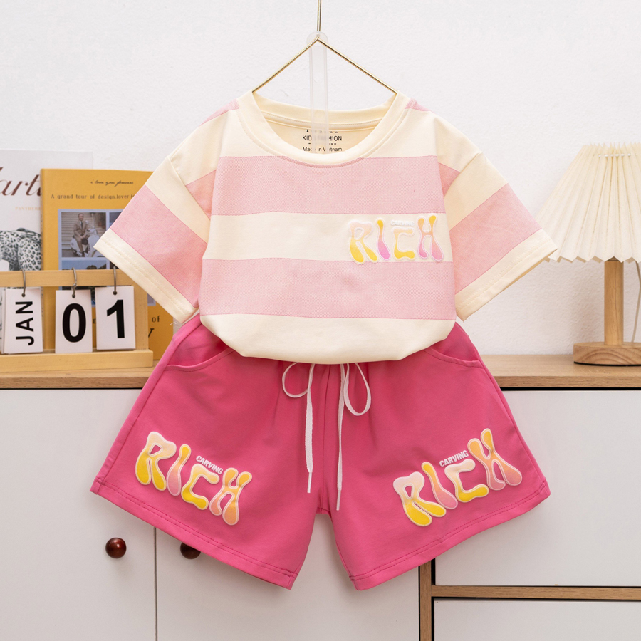 Bộ short thun chữ Rich