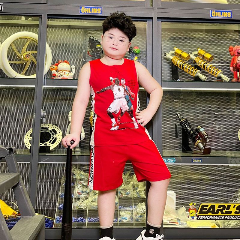Bộ thun bé trai 3 lỗ hình người