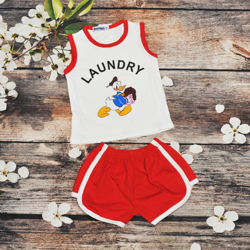 Bộ thun 3 lỗ vịt Donald cho bé trai
