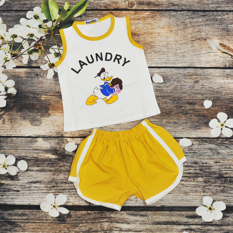 Bộ thun 3 lỗ vịt Donald cho bé trai