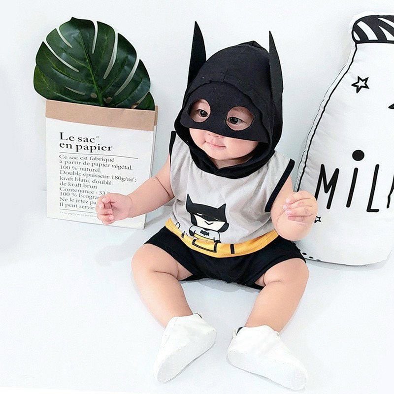 Bộ thun hoạt hình nhện (batman) nón