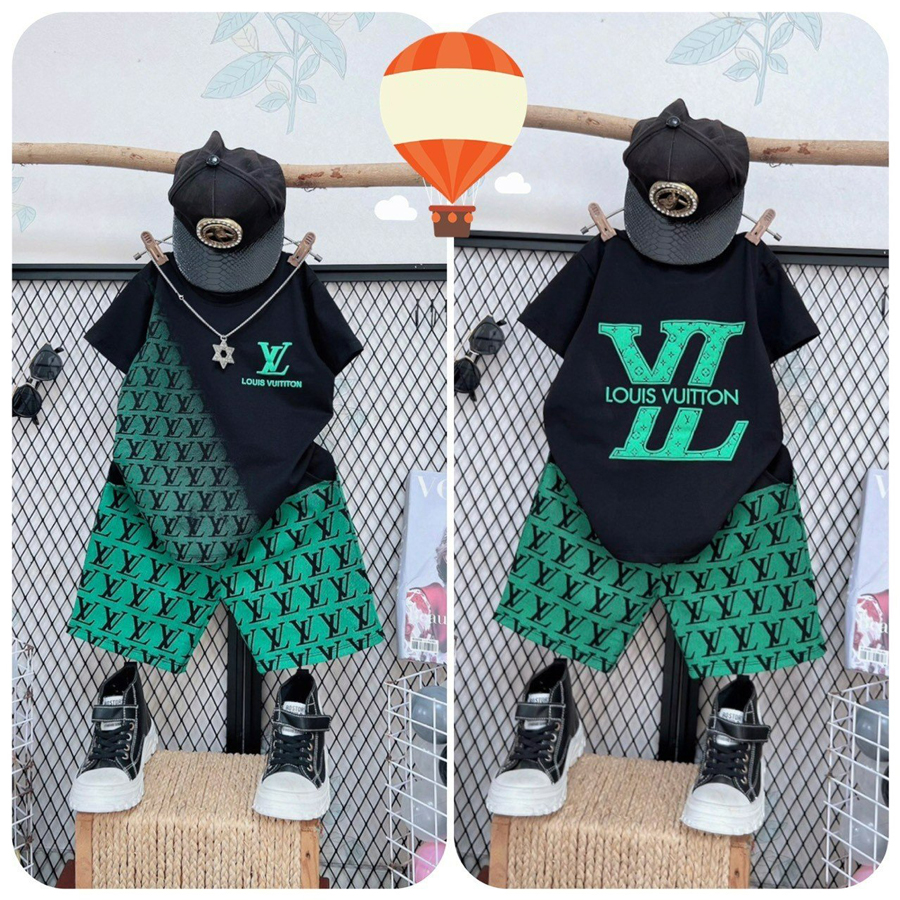 Bộ thun in charm LV