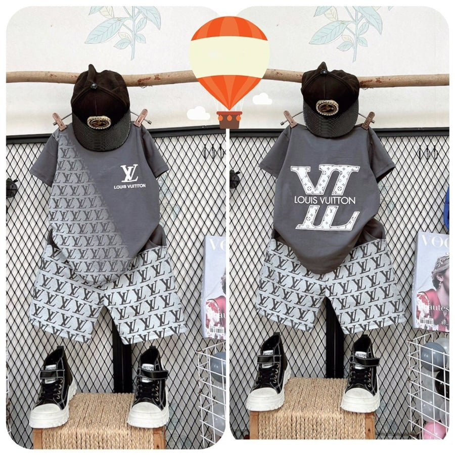 Bộ thun in charm LV