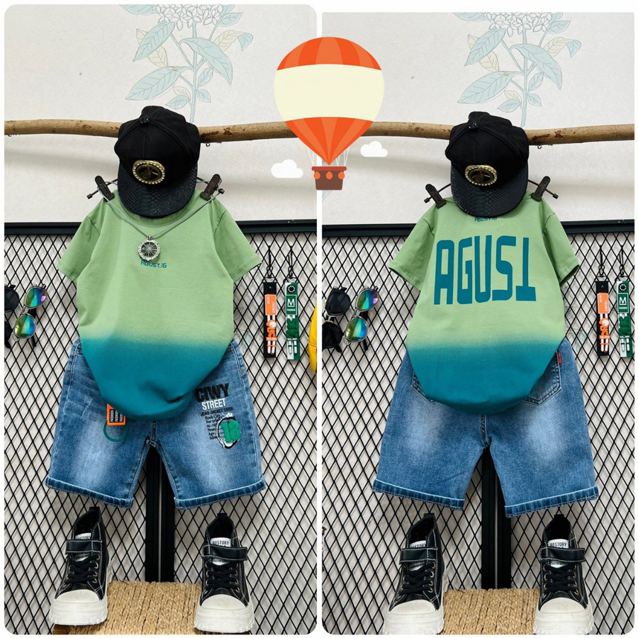 Bộ jean bé trai Agust new