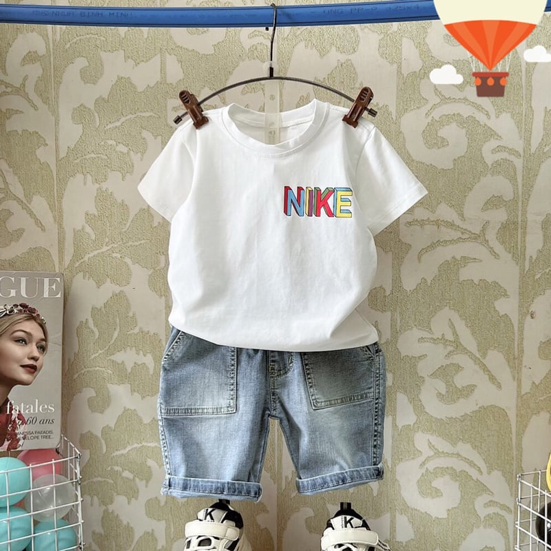 Bộ jean bé trai chữ Nike