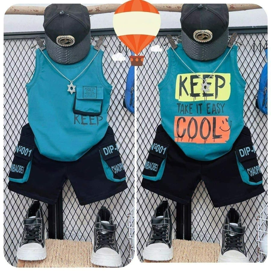 Bộ thun chữ Keep Cool