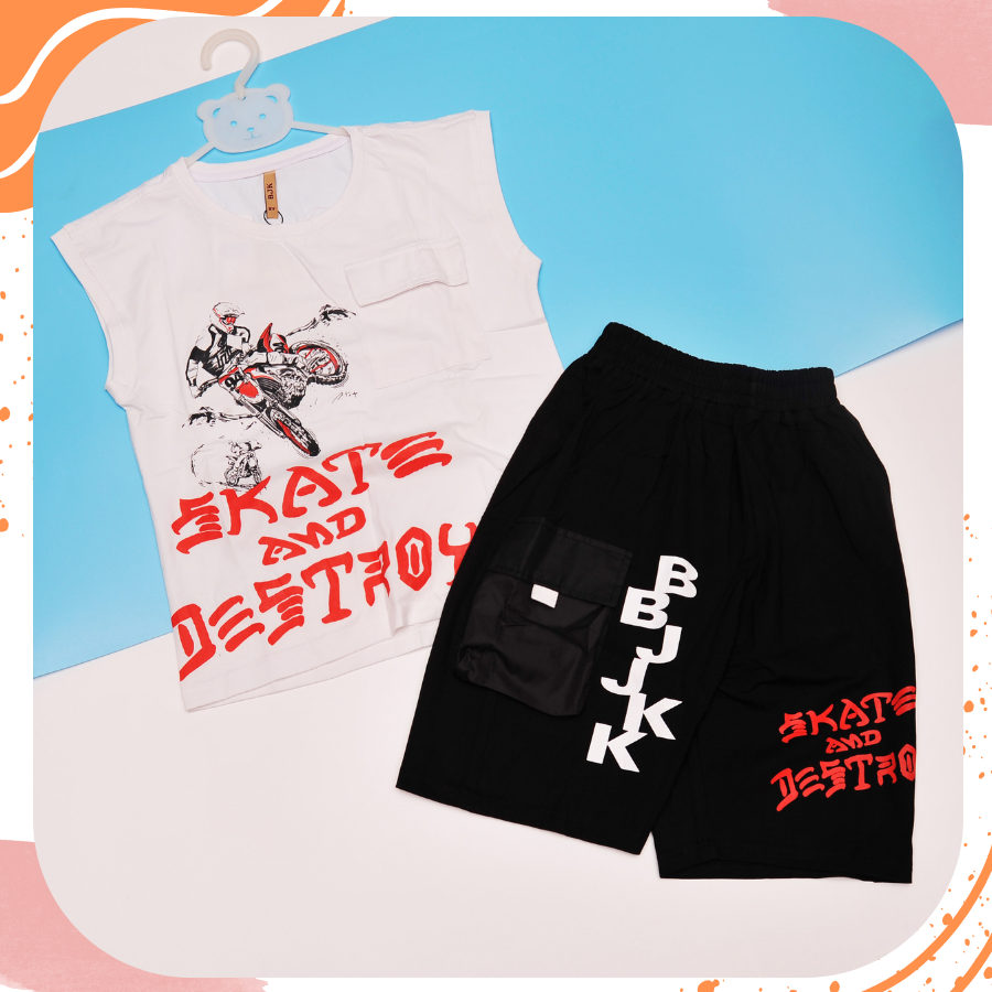 Bộ thun mô tô phối túi