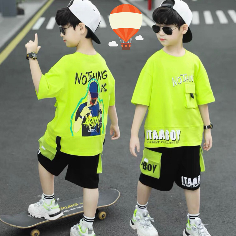 Bộ thun bé trai chữ Nothing