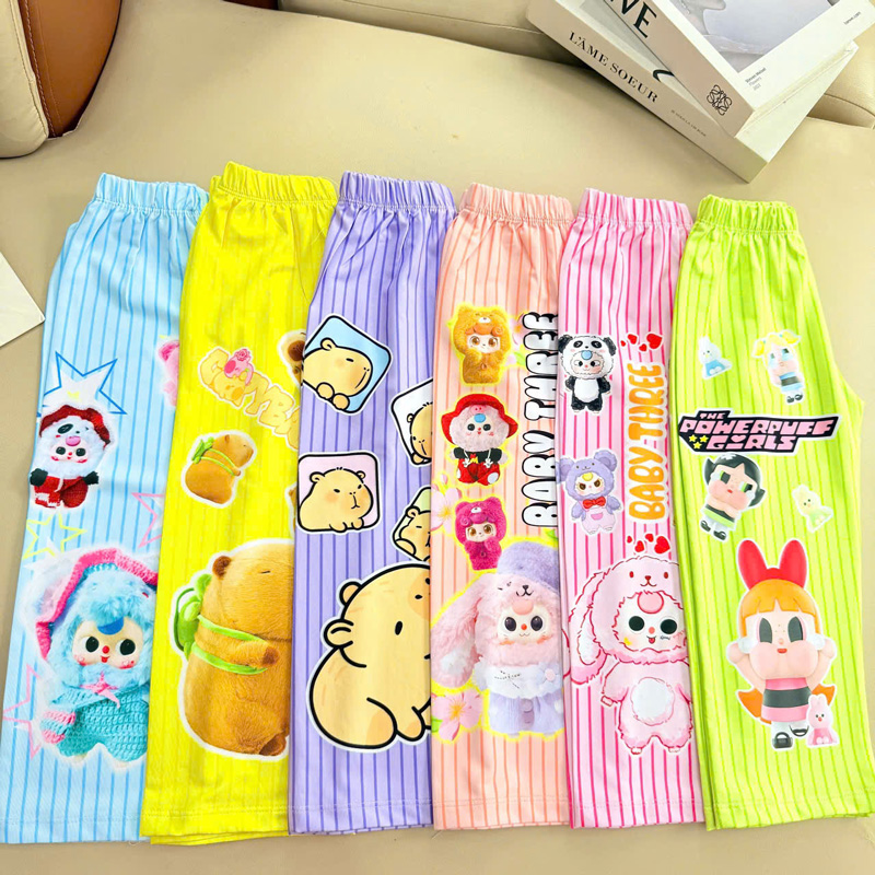 Pijama bé gái thun lạnh cổ bèo