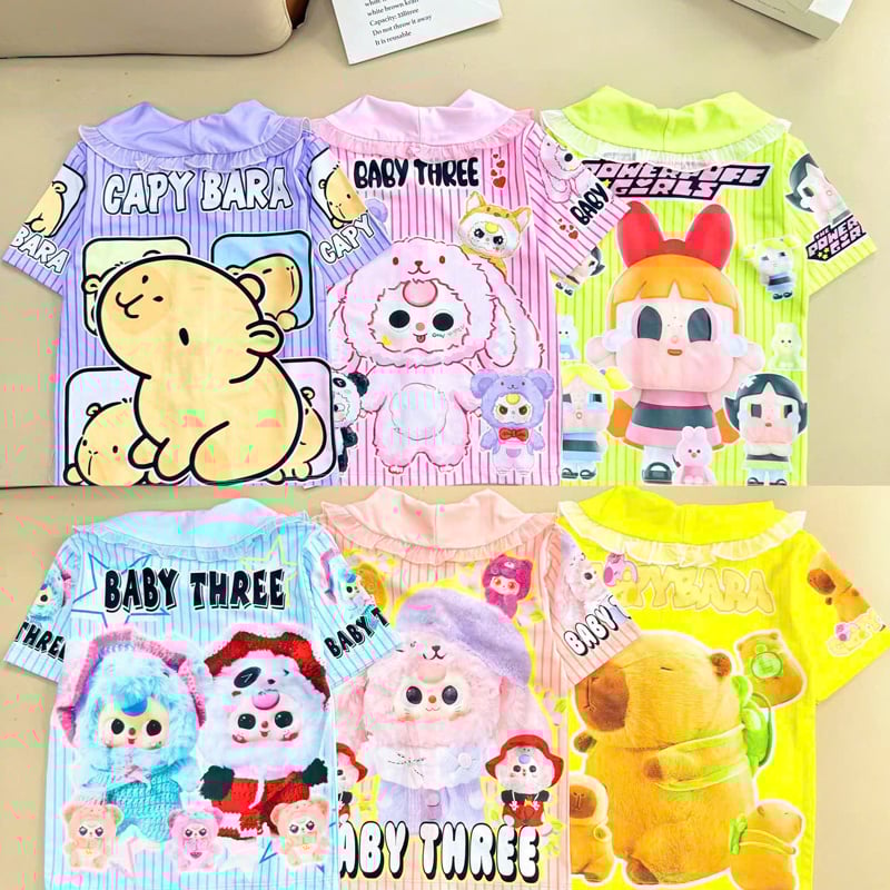 Pijama bé gái thun lạnh cổ bèo
