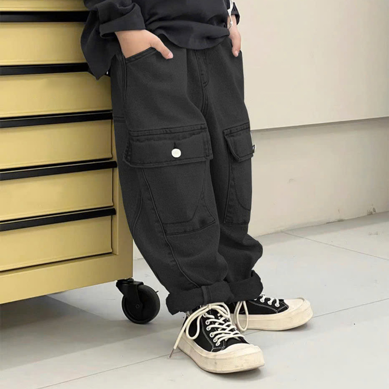 Quần jean baggy bé trai túi hộp