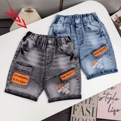 Quần jean bé trai túi hộp chữ NY