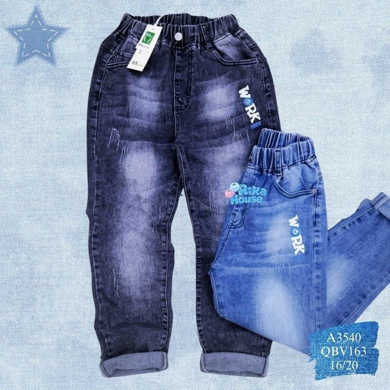 Quần jean dài bé trai 3540