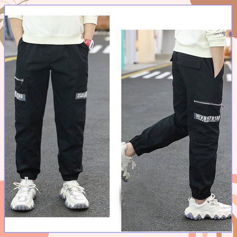 Quần kaki túi hộp bé trai