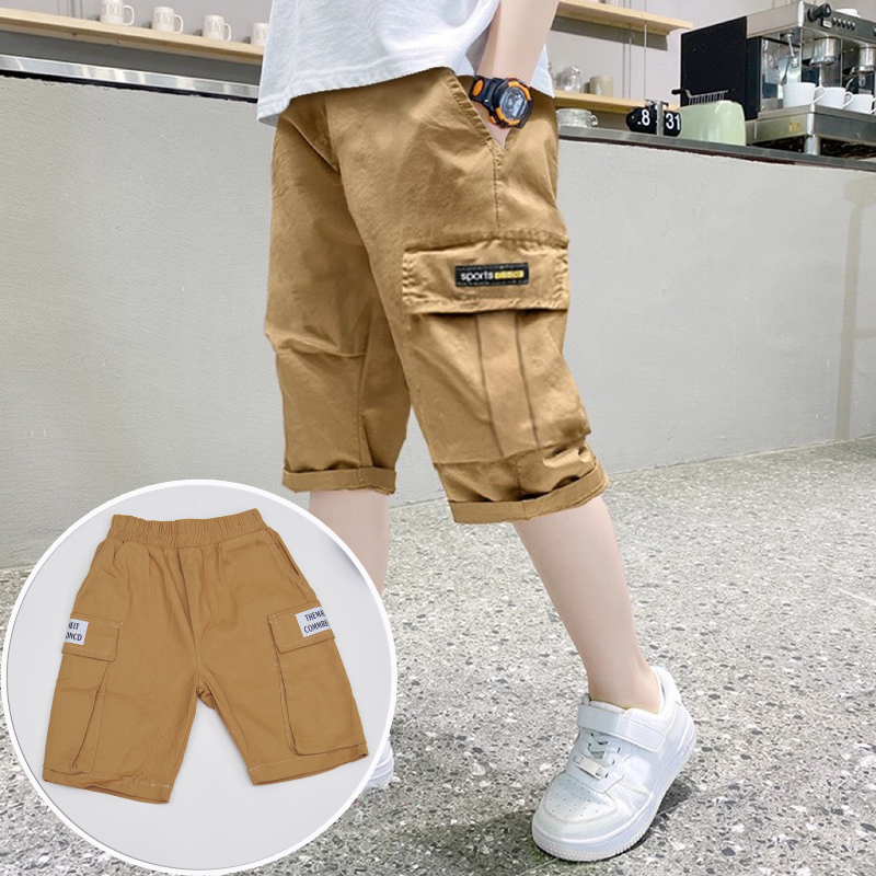 Quần kaki bé trai lửng túi hộp