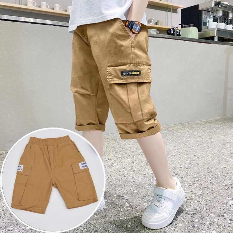 Quần kaki bé trai lửng túi hộp
