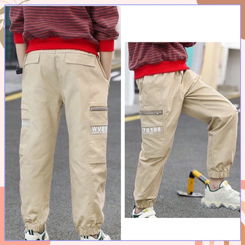 Quần kaki túi hộp bé trai