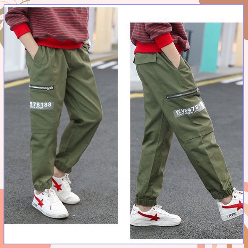 Quần kaki túi hộp bé trai