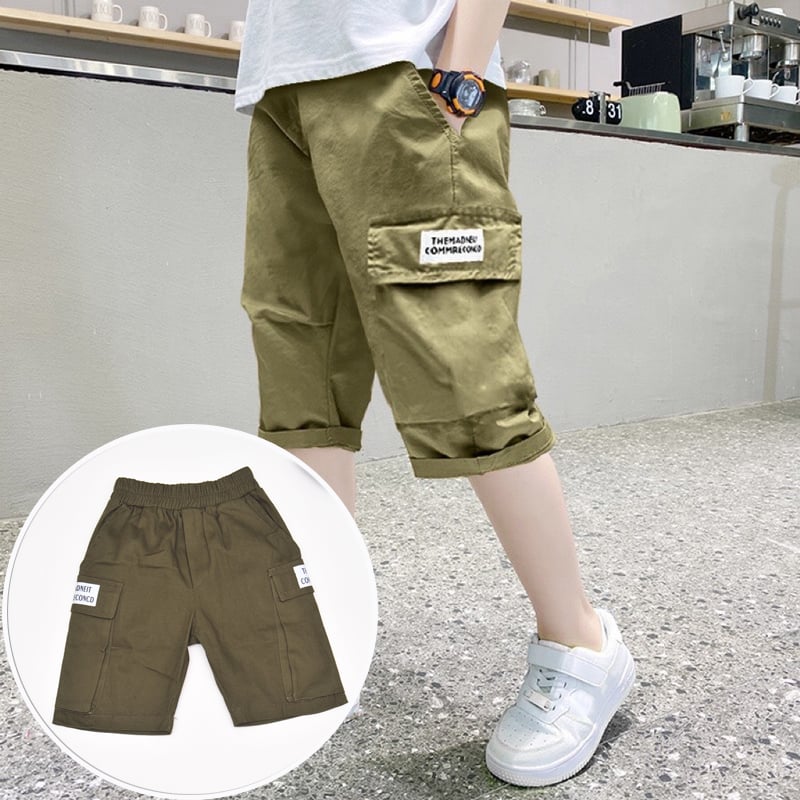 Quần kaki bé trai lửng túi hộp