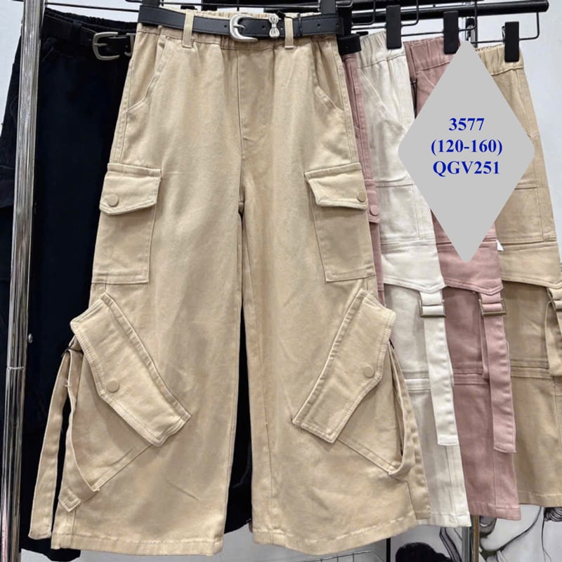 Quần kaki suông bé gái 3577