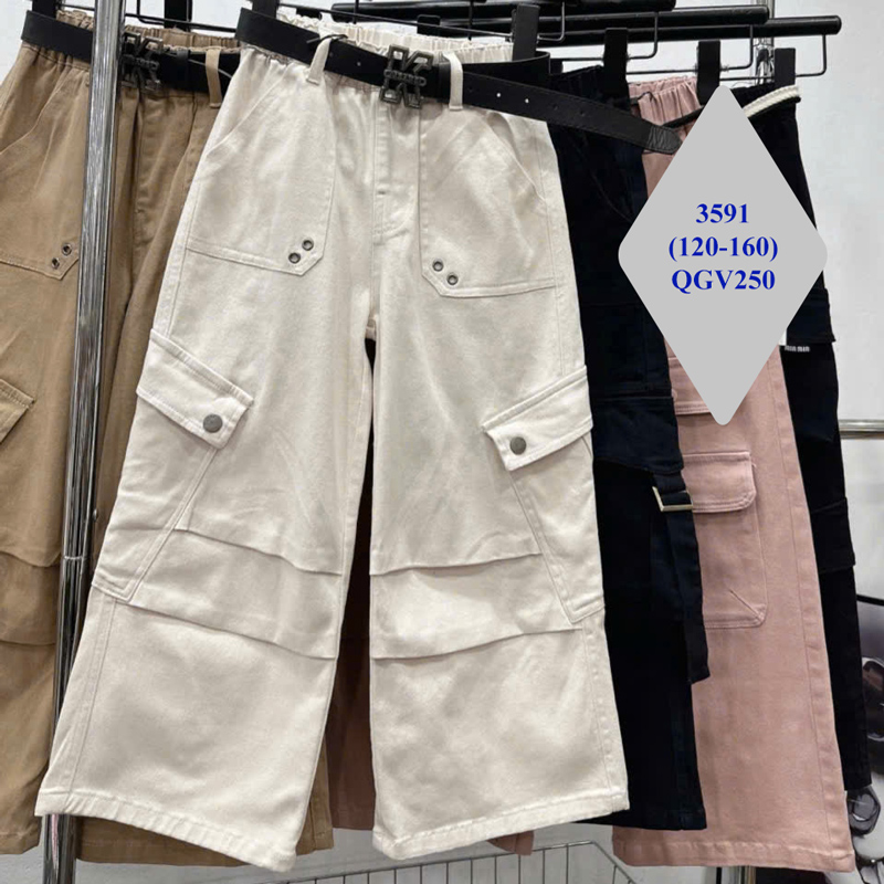 Quần kaki suông bé gái 3591