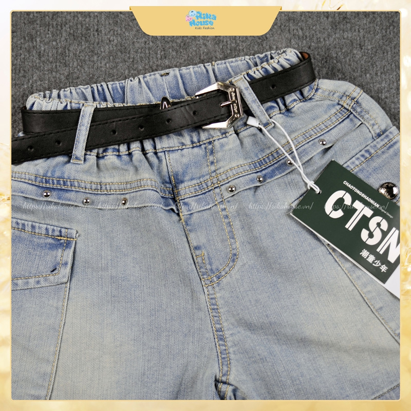 Quần short jean bé gái Quảng Châu nút 8809