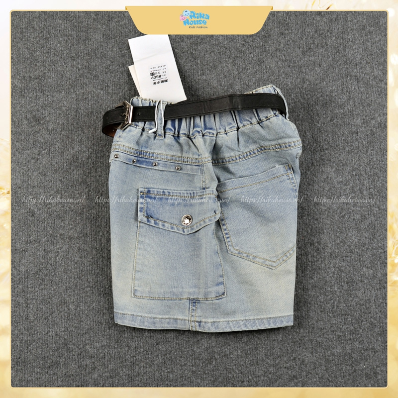 Quần short jean bé gái Quảng Châu nút 8809