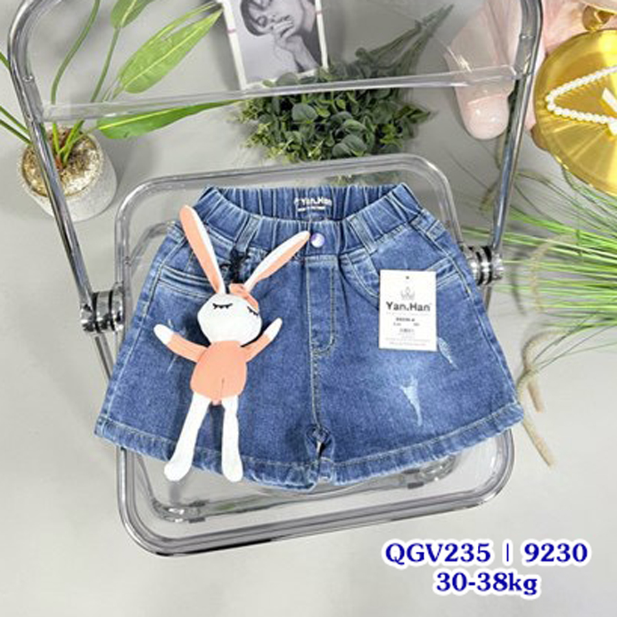 Quần short jean thỏ cam 9230