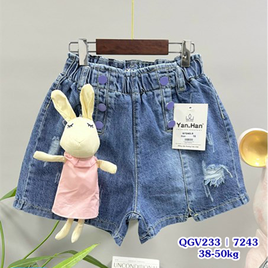 Quần short jean thỏ hồng 7243