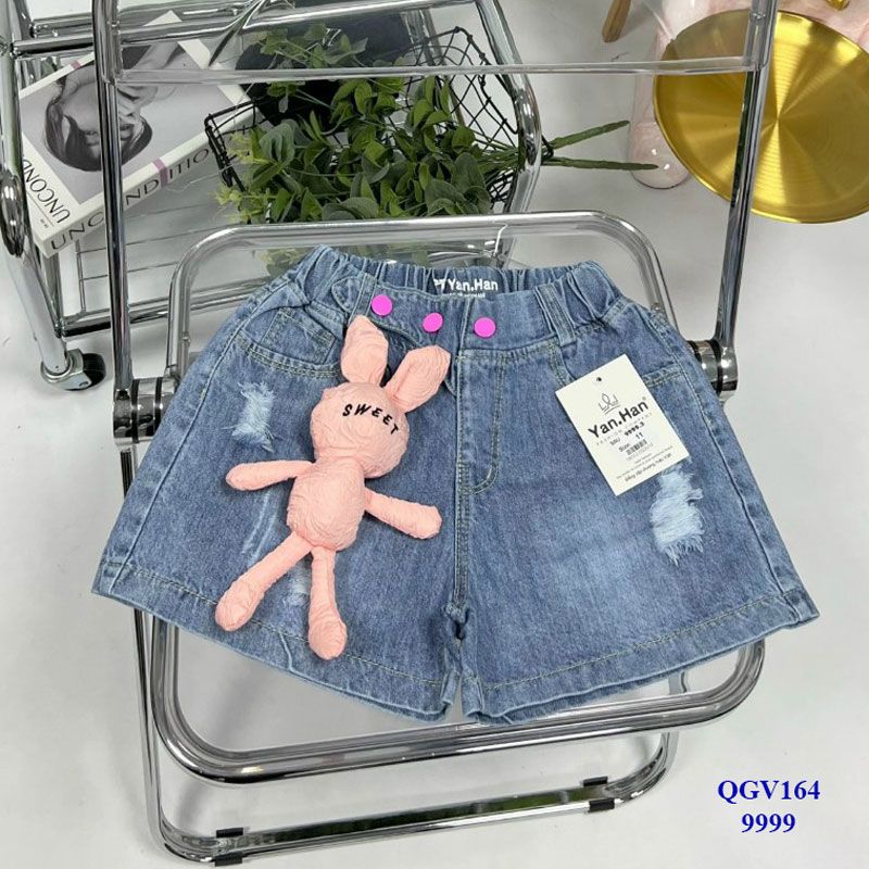 Quần short jean thỏ hồng nhám 9999
