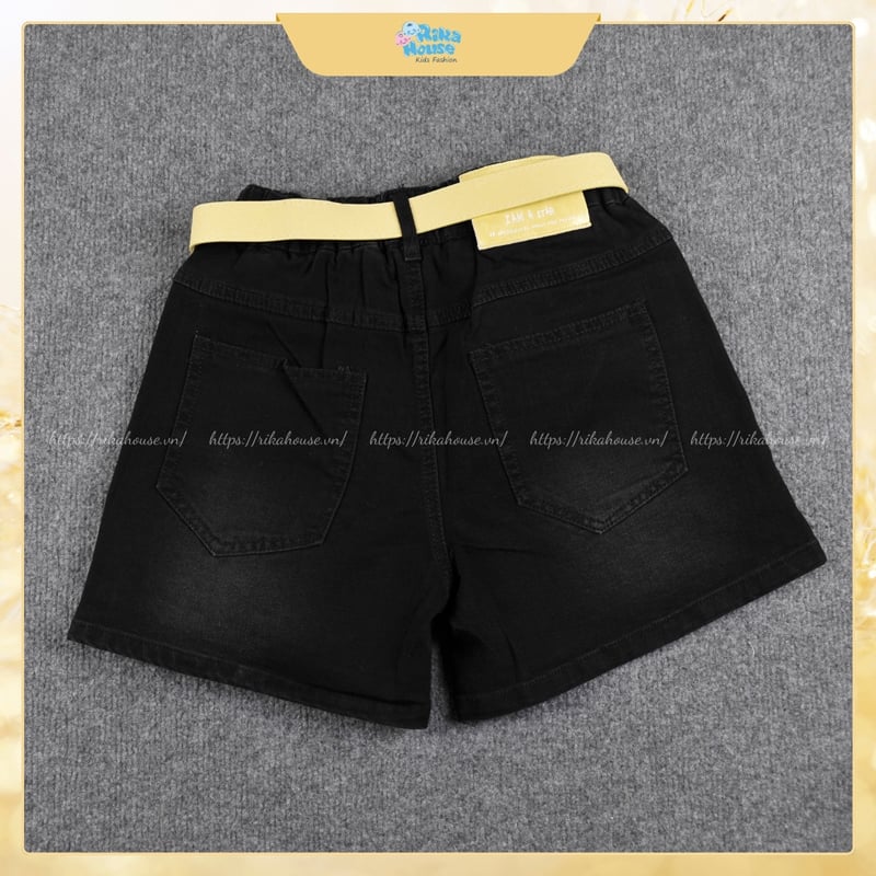 Quần short jean bé gái Quảng Châu túi ngang 8808