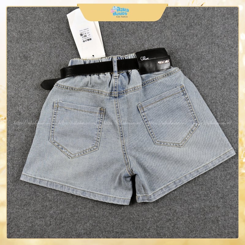 Quần short jean bé gái Quảng Châu túi nhỏ 8811
