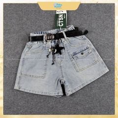 Quần short jean bé gái Quảng Châu túi nhỏ 8811