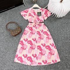 Set váy hoa cột nơ