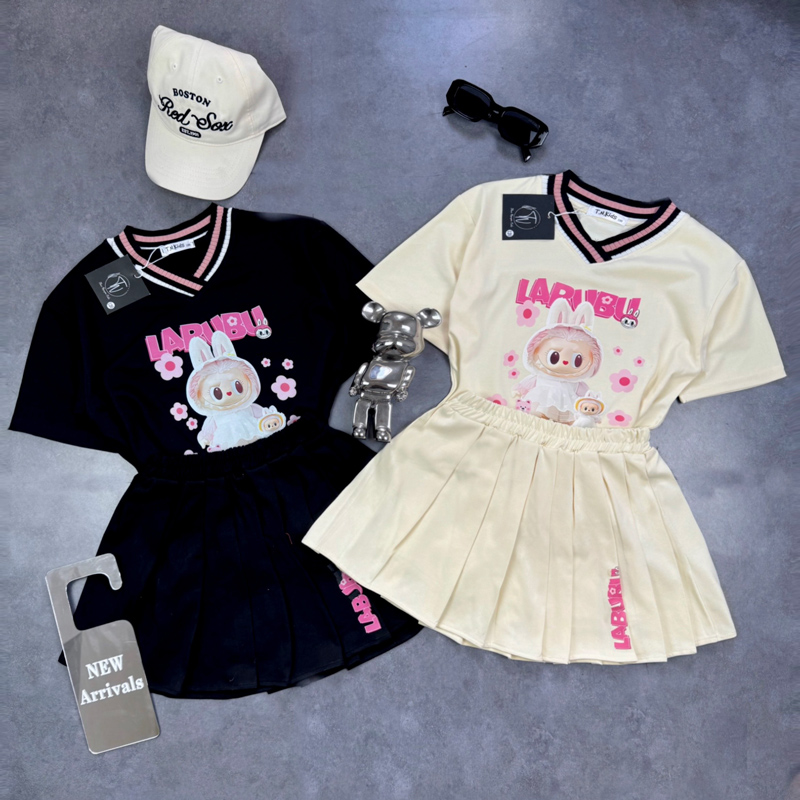 Set chân váy bé gái Labubu