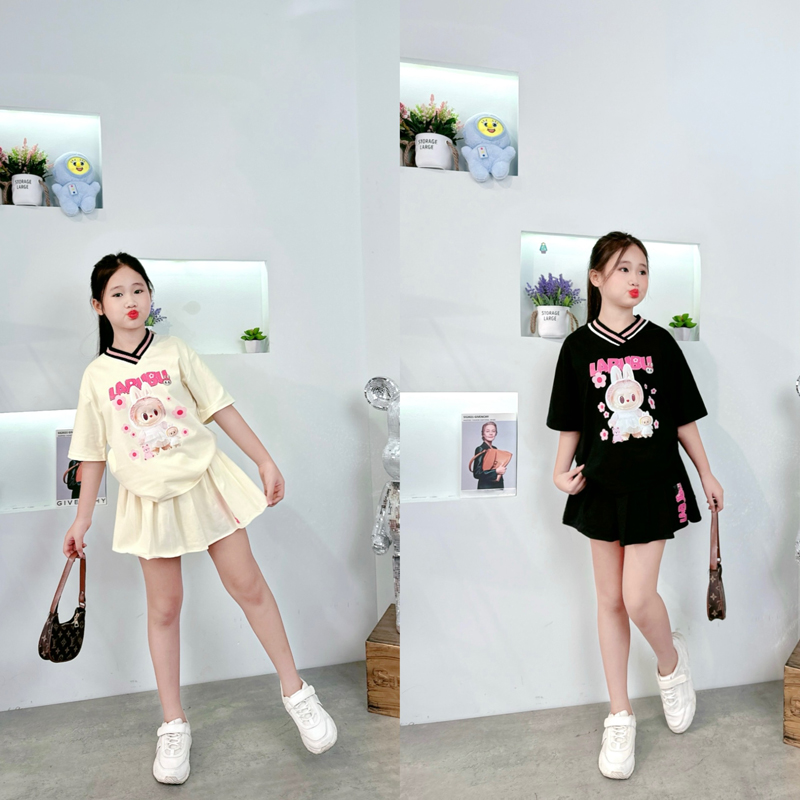 Set chân váy bé gái Labubu