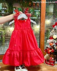 Đầm bé gái sát nách kèm cài Noel