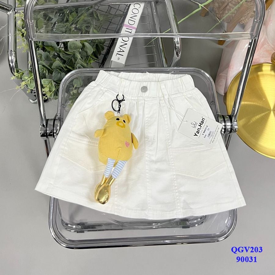 Váy kaki phụ kiện bò vàng 90031