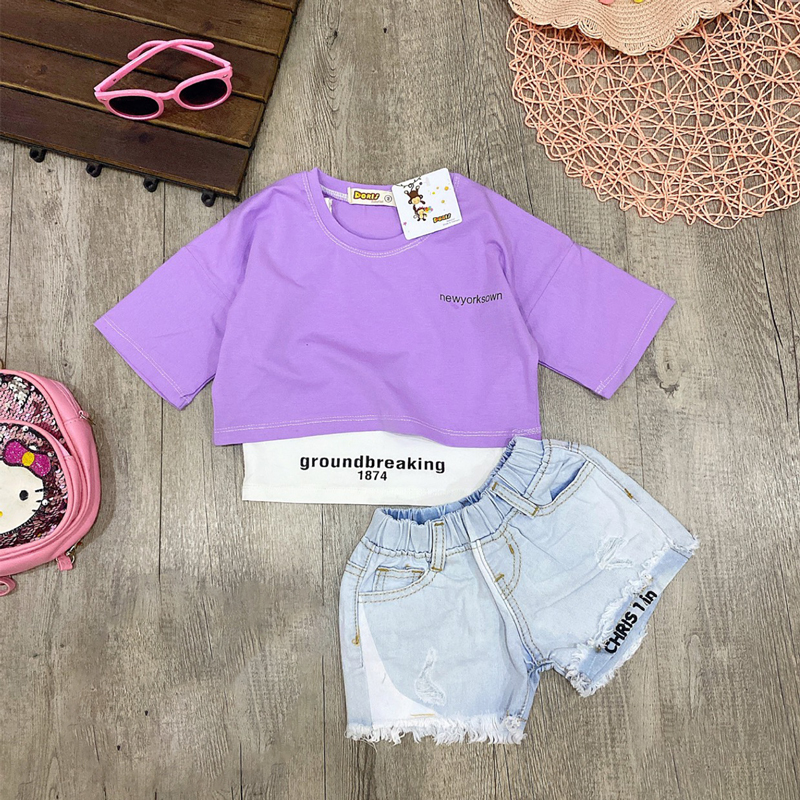 Bộ jean croptop 3 món
