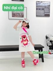 Đầm 1 gấu dâu có cổ