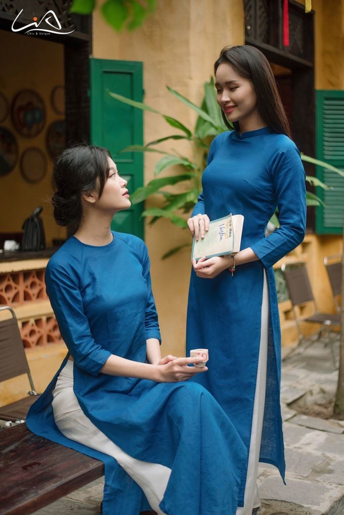 Áo Dài Linen Thanh Lịch Phong Cách