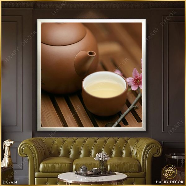  Tranh Vuông Tách Trà Êm Dịu DC7414 
