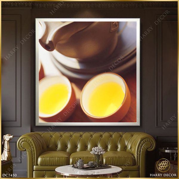  Tranh Vuông Hai Tách Trà Nhài DC7450 