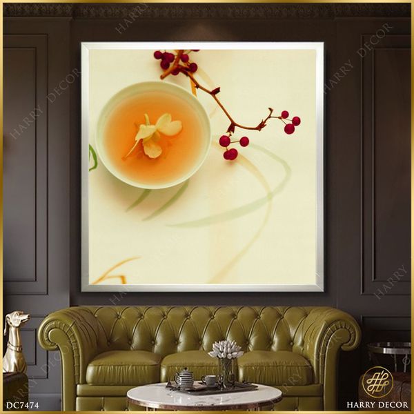  Tranh Vuông Chén Trà Bên Qủa Mọng DC7474 