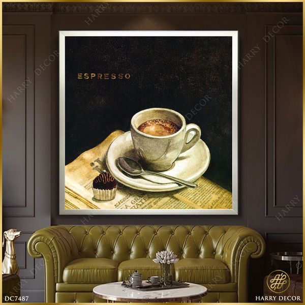  Tranh Vuông Tách Espresso Êm Dịu DC7487 