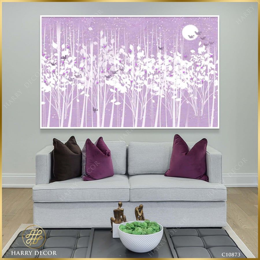  Tranh Rừng Tím Dưới Trăng C10873 