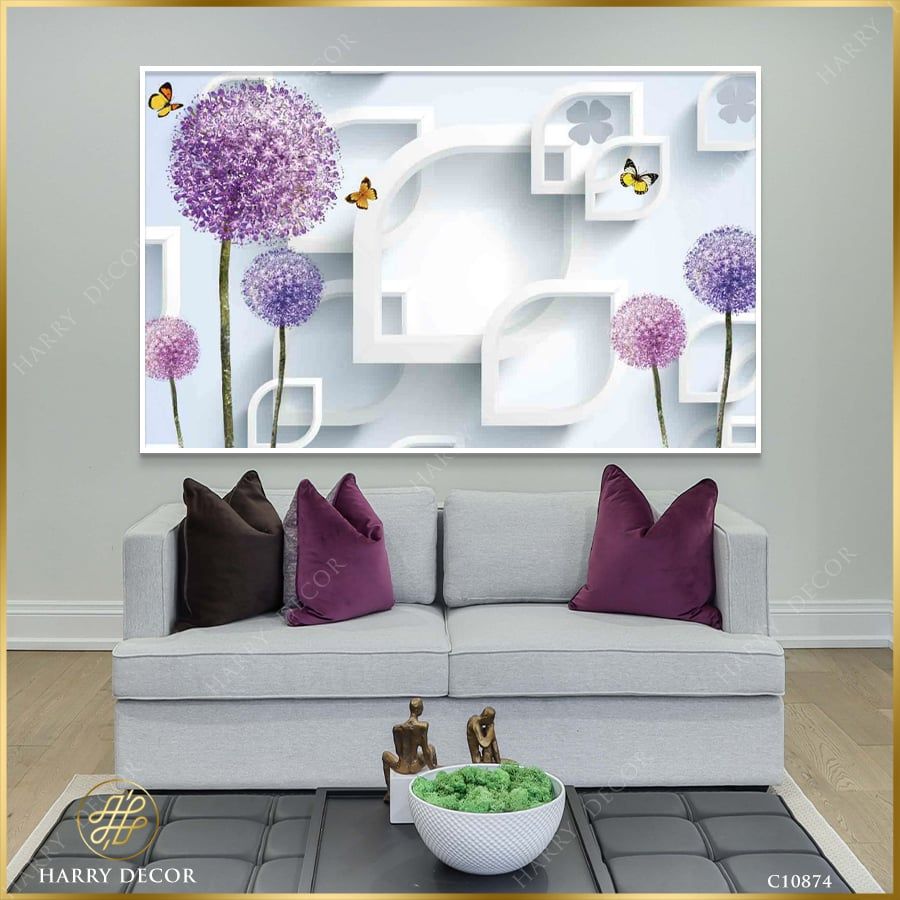  Tranh Bồ Công Anh Và Bướm C10874 